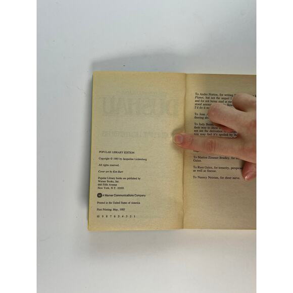 VTG Paperback The Dushau Trilogy #1 Jacqueline Lichtenberg 1985 Popular Library - Picture 6 of 6